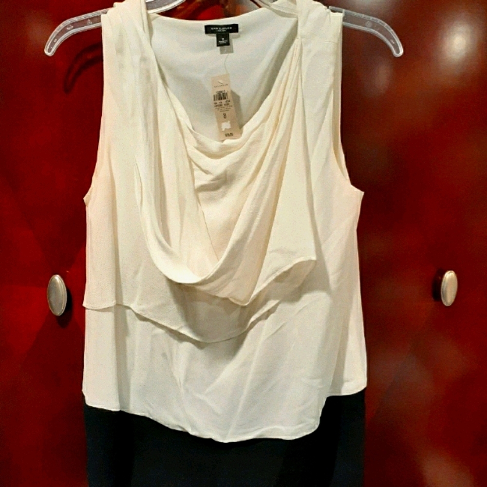 Ann Taylor Block Tone Flowy Blouse